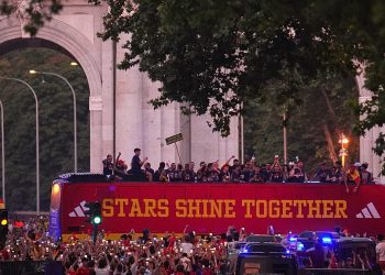 Naționala Spaniei a sărbătorit titlul mondial pe străzile din Madrid